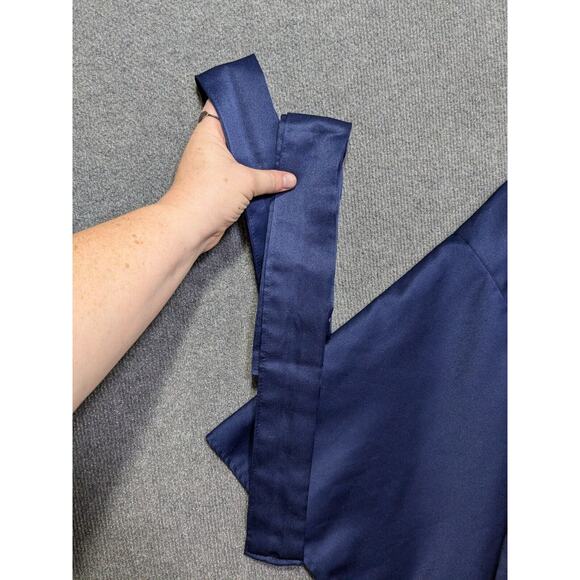 Smithsonian Institution Kimono Womens Small Embroidered Navy Robe Floral Belt - Picture 9 of 11